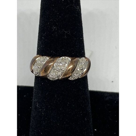Victoria Townsend MCR12680 18K Gold-Plated Sterling Silver Ring MSRP $200 JW18 - Picture 1 of 6